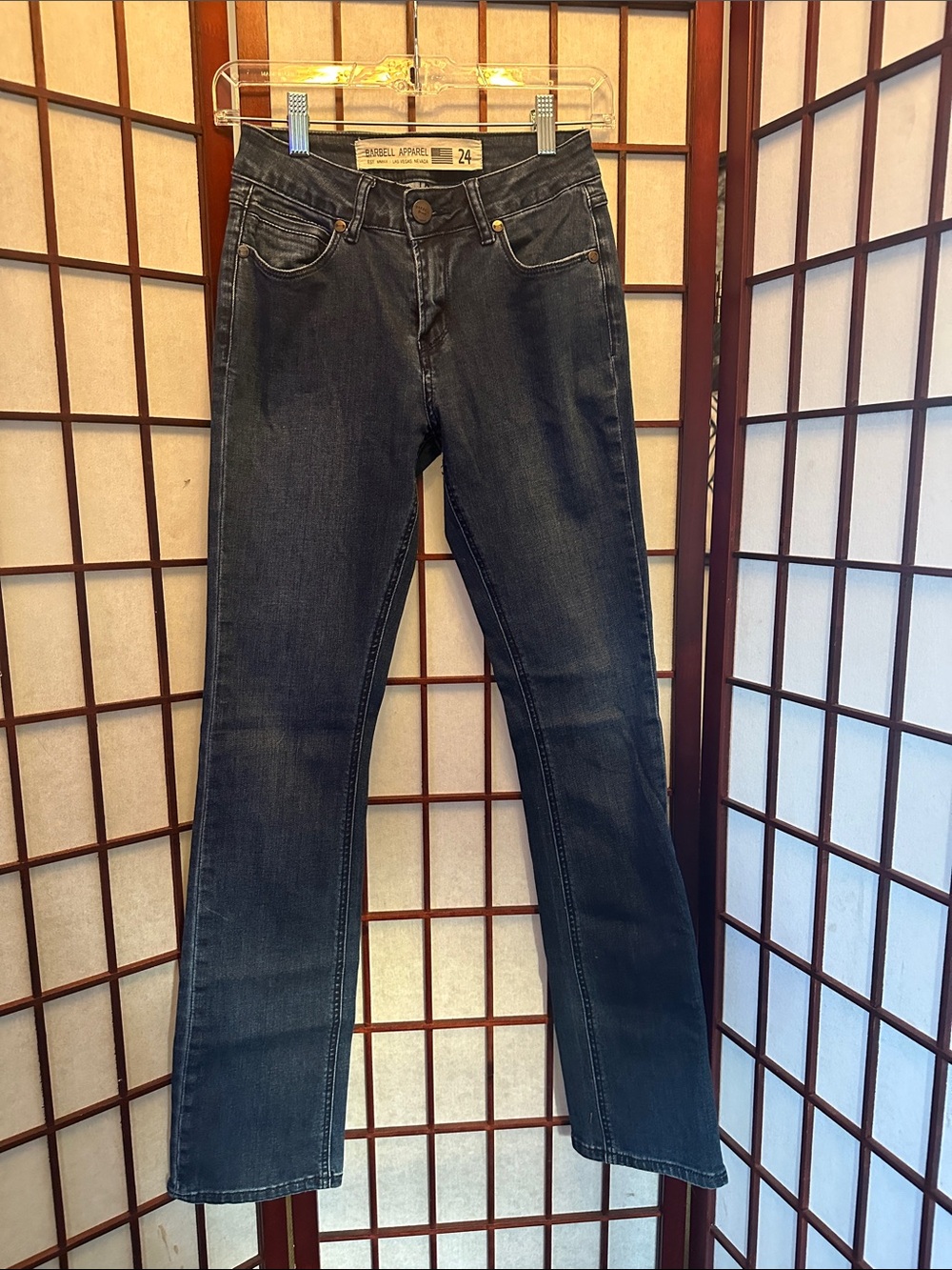 Dark Wash Straight Leg Jeans - Size 24